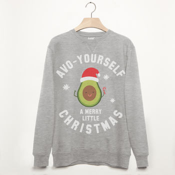 Avo Yourself A Merry Christmas Men's Avocado Sweatshirt, 3 of 3