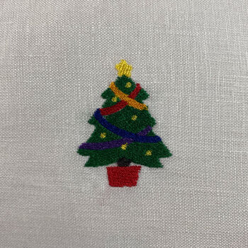 Christmas Themed Embroidered Cushion, 5 of 8