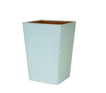 Recycled Pastel Graphic Geometric Waste Paper Bin, 6 of 6