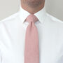 Wedding Handmade 100% Brushed Cotton Tie In Dusty Pink | Groomsmen Ties, thumbnail 5 of 10