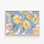 Blue Flower Abstract Print, thumbnail 2 of 4