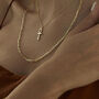 Sterling Silver Egyptian Ankh Chain Necklace Set, thumbnail 1 of 11