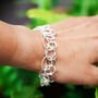 Interlinking Rings Of Saturn Sterling Silver Necklace, thumbnail 5 of 6
