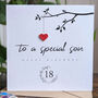 Personalised 18th Birthday Card For Special Son, thumbnail 2 of 4