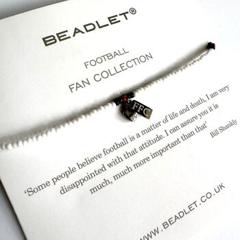 Fulham Fc Football Fan Bead Bracelet With Charms, 2 of 5