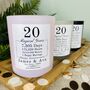 Personalised 20th Magical Years Anniversary Candles, thumbnail 1 of 11