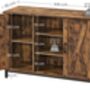 Buffet Table Sideboard Storage Cabinet Cupboard Shelves, thumbnail 5 of 6