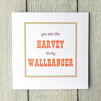 Personalised Harvey Wallbanger Card, 2 of 2