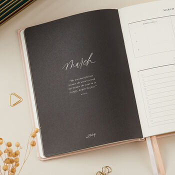 2024 Weekly Planner Blush Cloth, 8 of 12