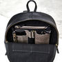 Personalised Leather Backpack Vida Luxe Range, thumbnail 3 of 4