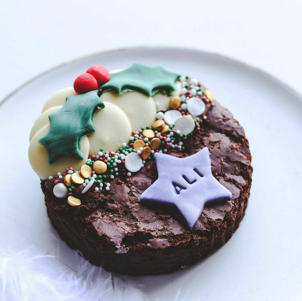 Christmas Pudding Brownie By M+H Cake Company