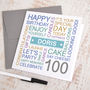 Personalised 100th Birthday Card, thumbnail 2 of 6