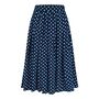 Lucille Skirt In Navy Polka Vintage 1940s Style, thumbnail 1 of 2