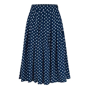 Lucille Skirt In Navy Polka Vintage 1940s Style, 2 of 2