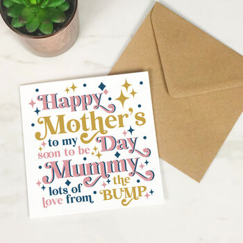 From The Bump Mummy To Be Mother's Day Card, 2 of 4