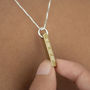 Tiny Raw Brass Coordinate Necklace, thumbnail 1 of 5