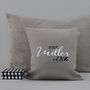 Personalised Linen Wedding Cushion Cover With Name, thumbnail 4 of 5