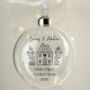 Personalised First Home Christmas Glass Bauble, thumbnail 3 of 3