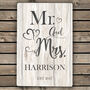 Personalised Mr And Mrs Metal Sign, thumbnail 1 of 3