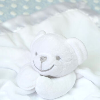 Personalised White Bear Comforter With Satin Back, 4 of 7