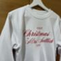 Custom Embroidered 'First Christmas As Mrs…' Personalised Surname Sweatshirt, thumbnail 2 of 4