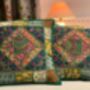 Handmade Indian Patchwork Cushion Cover Green, thumbnail 2 of 4