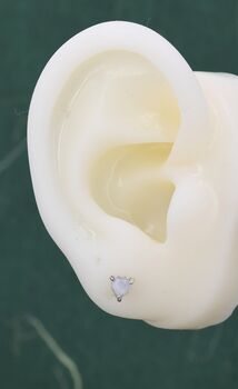 Natural Moonstone Heart Stud Earrings, 3 of 11