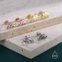 Anatomical Brain Stud Earrings In Sterling Silver, thumbnail 3 of 11