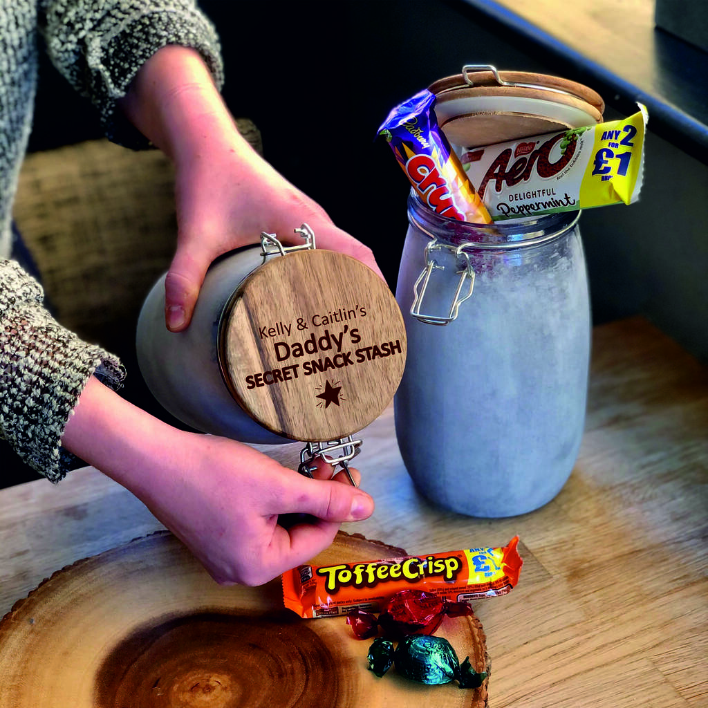 Personalised Secret Snack Stash Treat Jar By The Alphabet Gift Shop