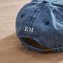 Personalised Family Vintage Cap In Denim Blue, thumbnail 3 of 3