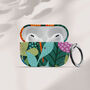 Tropical Leaves Air Pod Case With Keychain, thumbnail 1 of 6