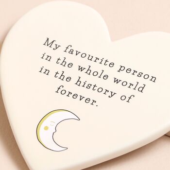 Favourite Person Ceramic Heart Coaster, 2 of 3
