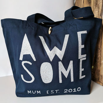 Personalised Awesome Mum Bag, 4 of 12