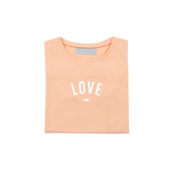 Peach 'Love' Cap Sleeved T Shirt, 2 of 2