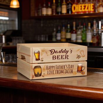 Personalised Beer Themed Hamper Gift Crate, 2 of 5