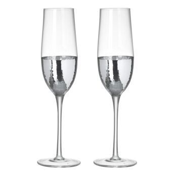 Pair Of Dipped Silver Cocktail Glasses, 2 of 4