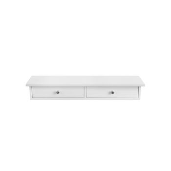 Floating Wall Mounted Storage Shelf With Two Drawers, 4 of 9
