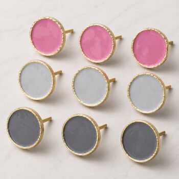 Enamel Knob With Gold Rim, 2 of 4