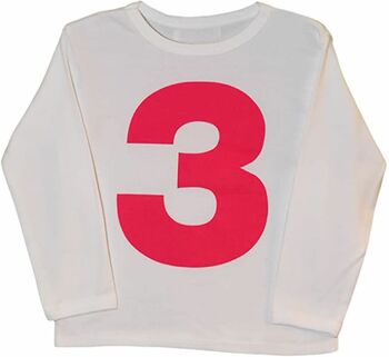 Birthday Top, I Am Three, Kids T Shirt, Number Top, 2 of 4