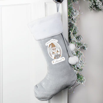 Personalised Christmas Gnome Stocking, 2 of 4