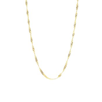 9ct Solid Gold Twisted Singapore Chain Necklace, 5 of 5