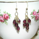 9ct Gold Vermeil And Garnet Earrings By Heirlooms Ever After