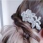 Pair Of Silver Crystal Hair Combs 'Dew', thumbnail 3 of 8