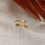 Gold Adjustable Wrap Hug Ring With Personalised Initials, thumbnail 1 of 9