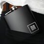 Personalised Initials Black Stainless Steel Hip Flask, thumbnail 3 of 5