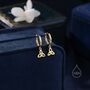 Celtic Trinity Knot Huggie Hoop Earrings, thumbnail 6 of 11