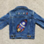 Kids Personalised Denim Jacket Special Astronaut, thumbnail 5 of 8