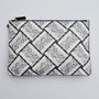Tile Print Leather Clutch Bag, thumbnail 3 of 5