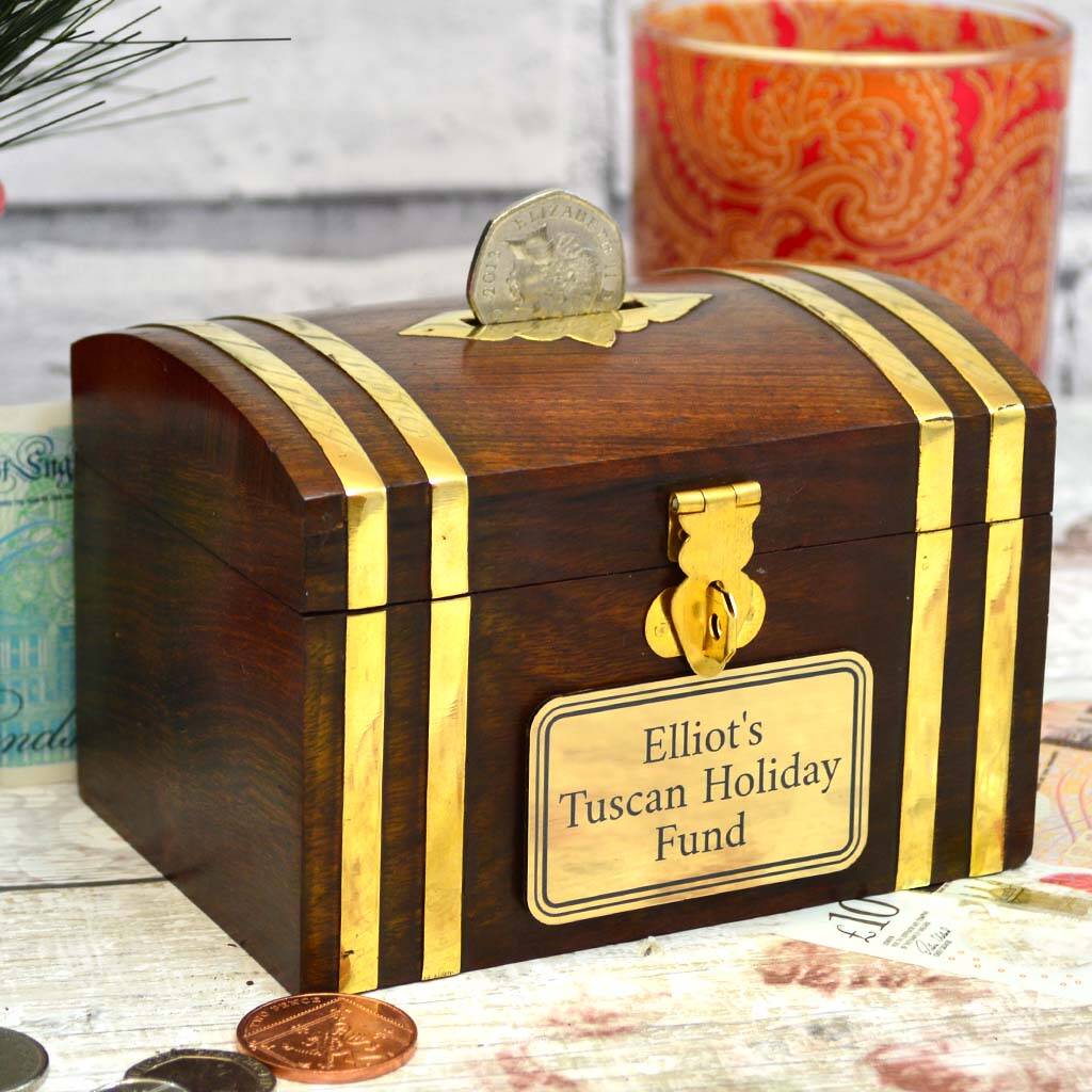 Christmas gift box custom christmas eve box for family wood keepsake b – woodpresentstudio Personalised Engraved Chest Money Box By GiftsOnline4U | notonthehighstreet.com