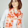 Fine Wool Cat Print Scarf, thumbnail 1 of 8